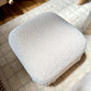1980s Pouf Ottomans in Fresh Ivory Bouclé - A Pair