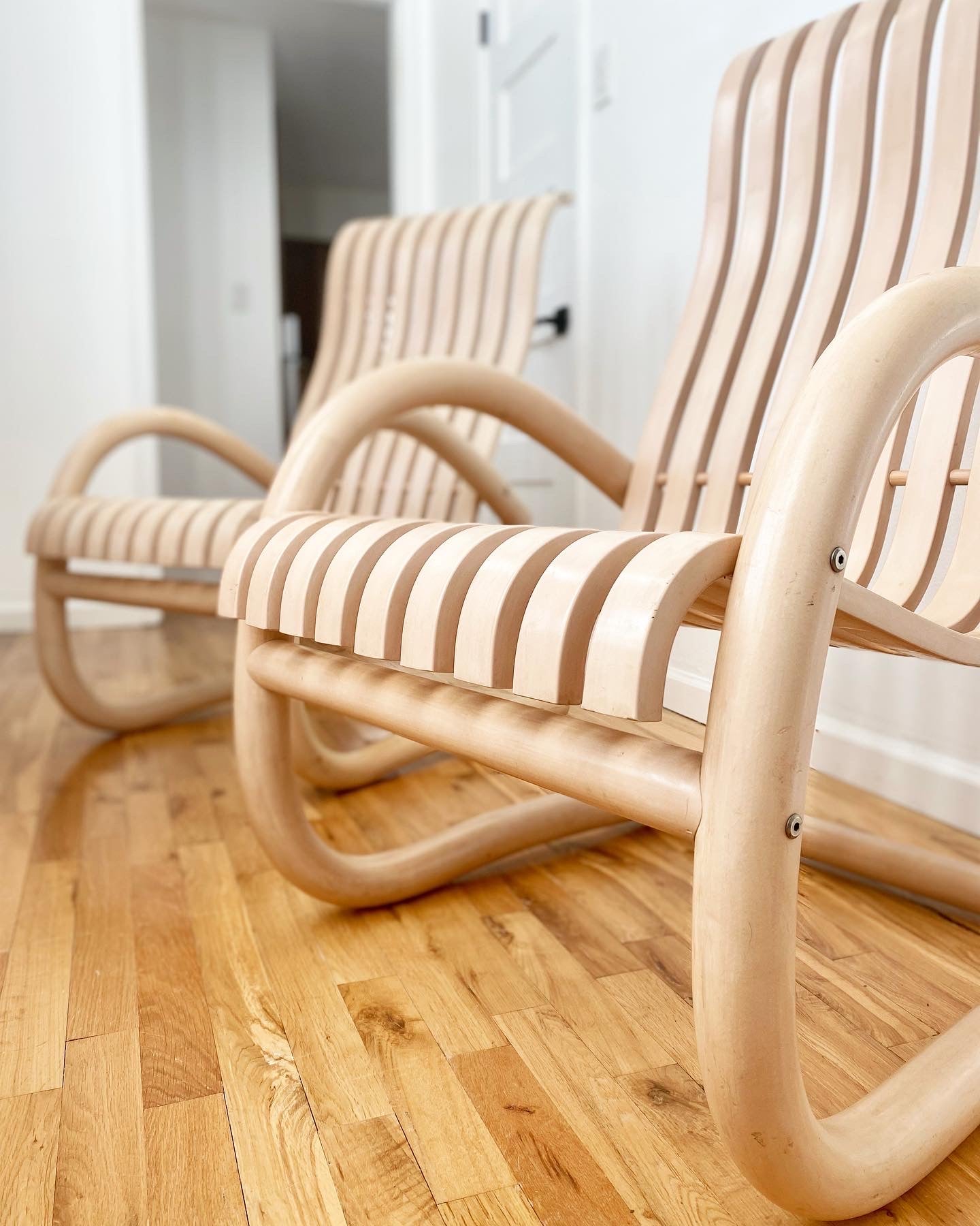 1970’s Scandinavian Slatted Bentwood Rocker