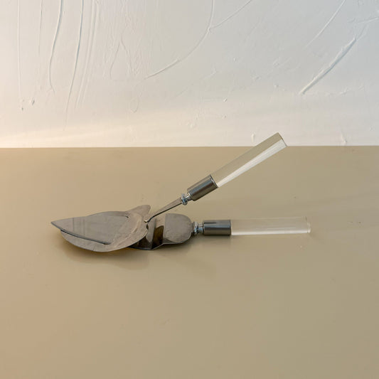 Lucite Handle Cheese Serving Set