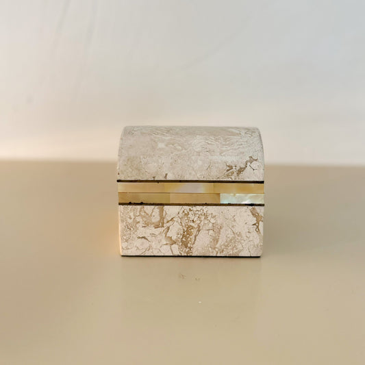 1980s Tessellated Stone Trinket Box
