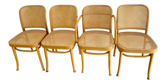 1960s Vintage Josef Hoffmann for Thonet Dining Chairs - Set of 4