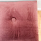 1980s Plum Velvet Stacked Ottoman on Brass Castors