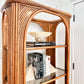 1970's Bent Bamboo étagère With Smoked Glass Shelves
