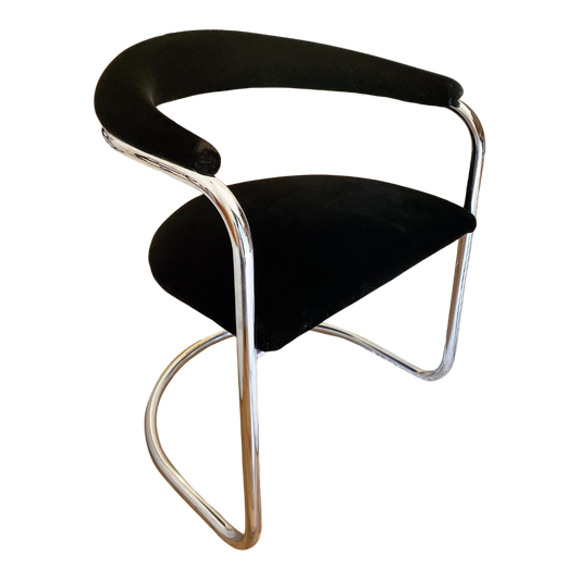 1970's Mid-Century Modern Anton Lorenz for Thonet Chrome Cantilevered Chair