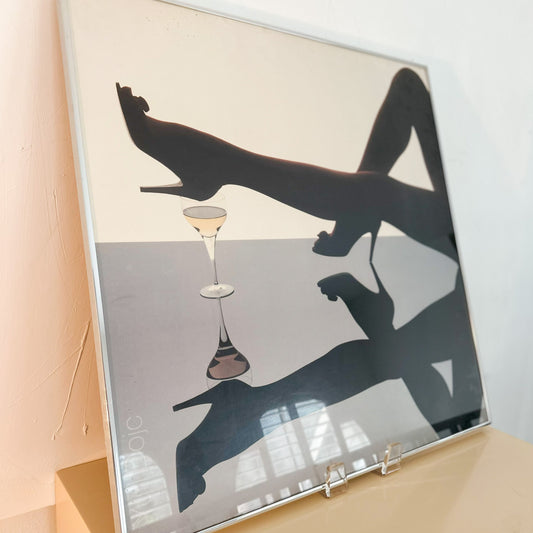 1980s "Champagne & Leg" Framed Poster by Yuri Dojc