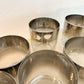 Midcentury Modern Silver Rimmed Whiskey Glasses - Set of 7
