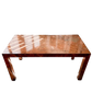1980's Copper Wrapped Parsons Style Desk, Studio Made