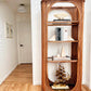 1970's Bent Bamboo étagère With Smoked Glass Shelves