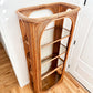1970's Bent Bamboo étagère With Smoked Glass Shelves