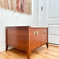 1960s MCM Travertine Top Storage Cabinet