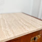 1960s MCM Travertine Top Storage Cabinet