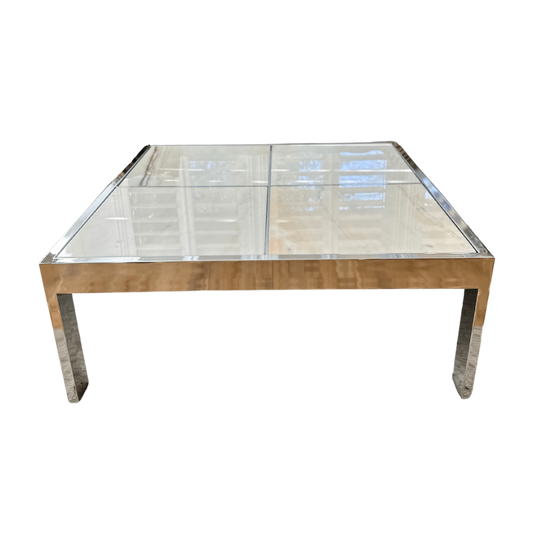 1970s DIA Chrome and Marble Coffee Table