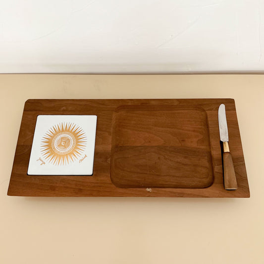 1960s MCM Georges Briard Teak Cheese Board