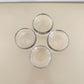 Midcentury Modern Silver Rimmed Cordial Glasses - Set of 4