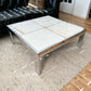 1970s DIA Chrome and Marble Coffee Table