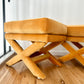 1970s Billy Baldwin Style X-Base Ottomans - a pair