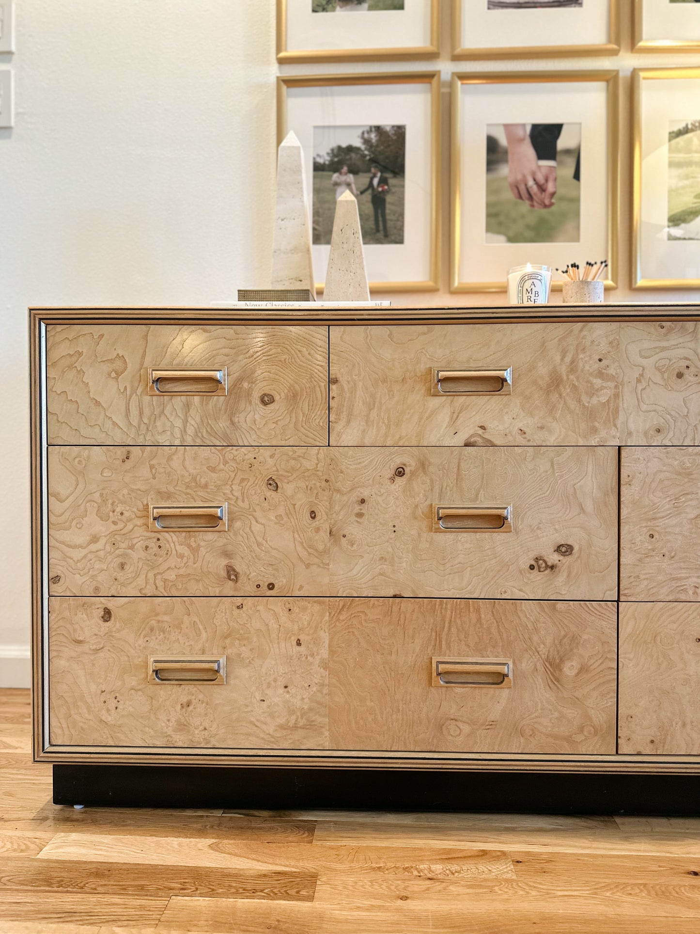 1980s Henredon 'Scene Two' Burlwood Dresser