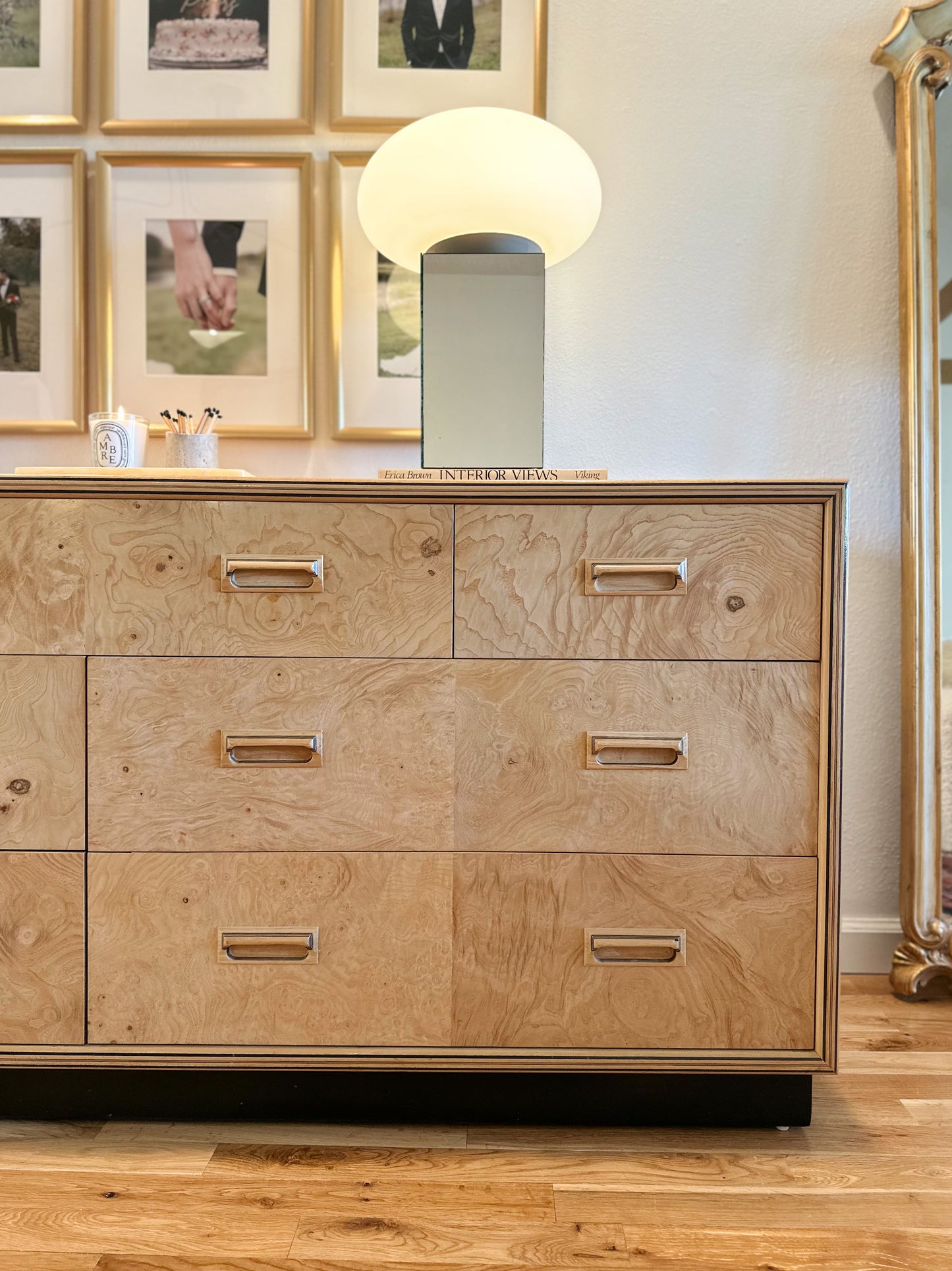 1980s Henredon 'Scene Two' Burlwood Dresser