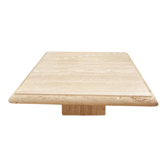 Vintage Italian Travertine Coffee Table