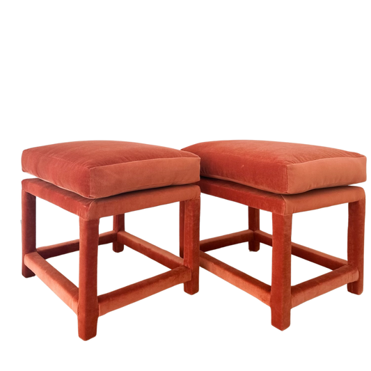 1978 Milo Baughman for Thayer Coggin Ottomans - a pair