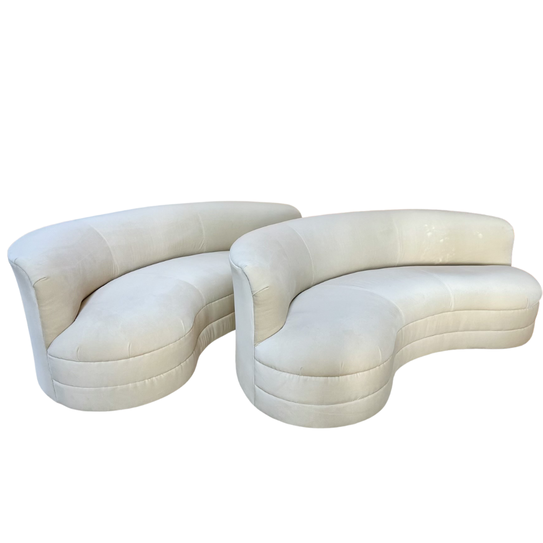 1980s Weiman Kidney-Shaped Sofa - 2 available