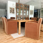 1980s Sculptural Caramel Mohair Dining Chairs - set of 6