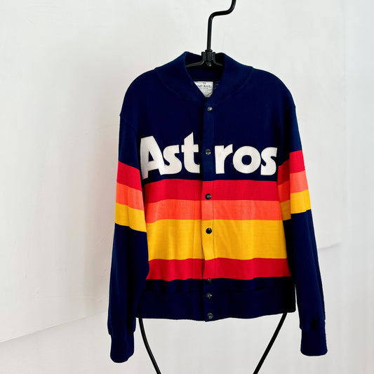 1980s Team-Issued Astros Sand Knit Medalist Cardigan - XS/S