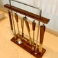 1960s MCM Wood & Steel Bar Tool Set