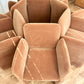 1980s Sculptural Caramel Mohair Dining Chairs - set of 6
