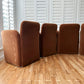 1980s Sculptural Caramel Mohair Dining Chairs - set of 6
