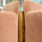 1980s Sculptural Caramel Mohair Dining Chairs - set of 6