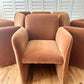 1980s Sculptural Caramel Mohair Dining Chairs - set of 6