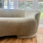 Kagan Style Cloud Sofa Newly Upholstered in Sage Velvet